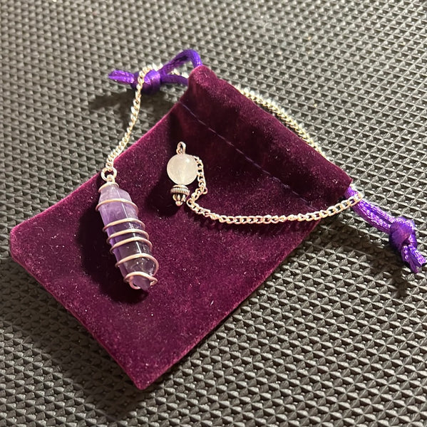 Amethyst wrapped Pendulum