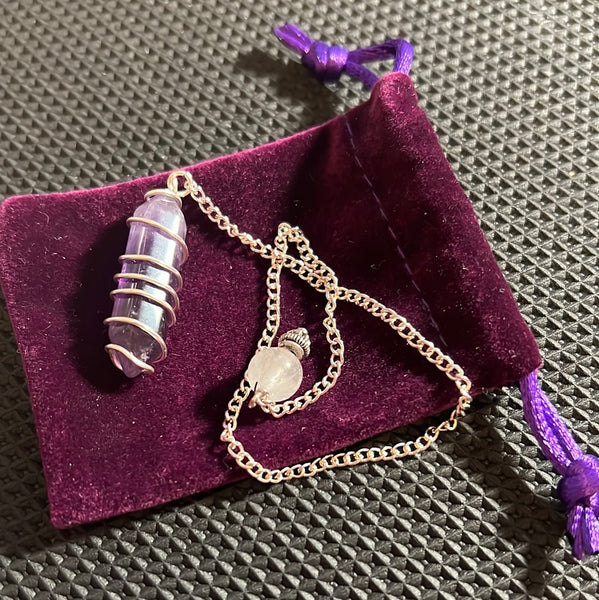 Amethyst wrapped Pendulum