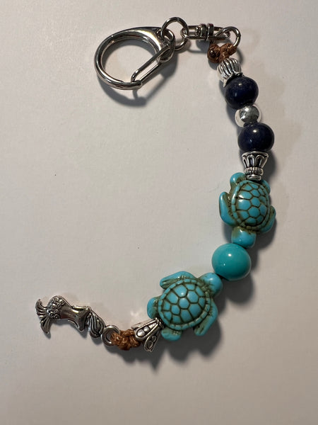Mermaid turtle keychain