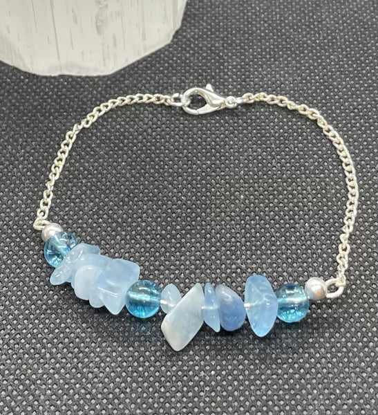 Blue Topaz / Aquamarine Bracelet