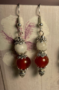 Carnelian & Moonstone Earrings